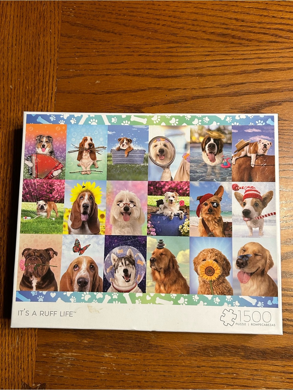 It’s A Ruff Life 1500-Piece Dog Collage Puzzle - Colorful NEW UNOPENED